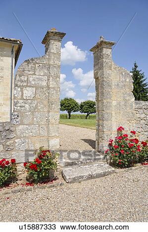 Stone Gate, Saint Emilion, Gironde, France View Large Photo Image Stock Image - Stone Gate, Saint Emilion, Gironde, France. Fotosearch