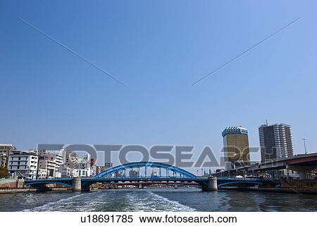 Sumida river and Komagata-bashi View Large Photo Image Stock Photography - Sumida river and Komagata-bashi. Fotosearch