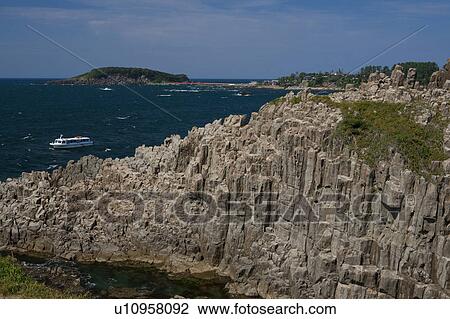 Stock Image - Tojinbo Cliffs. Fotosearch