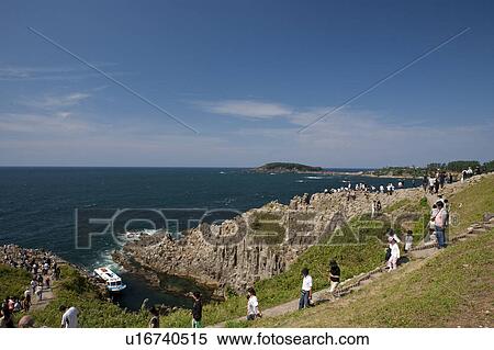 Tojinbo Cliffs View Large Photo Image Stock Photography - Tojinbo Cliffs. Fotosearch