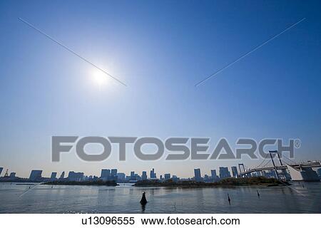 Stock Photography - Tokyo Bay and Odaiba. Fotosearch