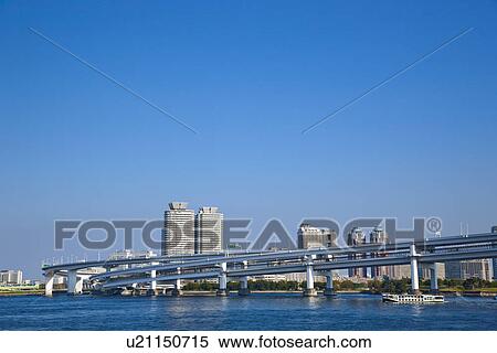 Stock Photography - Tokyo Bay and Odaiba. Fotosearch