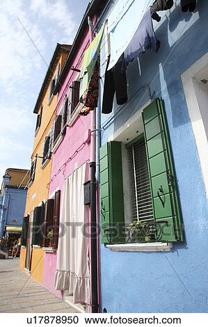 Townscape at Burano island View Large Photo Image Stock Image - Townscape at Burano island. Fotosearch