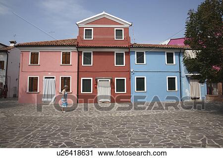 Townscape at Burano island View Large Photo Image Stock Image - Townscape at Burano island. Fotosearch