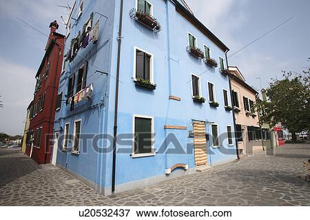 Stock Photo - Townscape at Burano island. Fotosearch