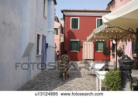 Townscape at Burano island View Large Photo Image Stock Photography - Townscape at Burano island. Fotosearch