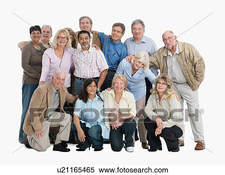 Stock Image - A group of happy people. Fotosearch - Search Stock Photos, Mural Pictures, Photographs, and Photo Clipart
