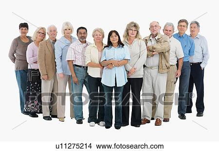 A group of people standing in a row View Large Photo Image Picture - A group of people standing in a row. Fotosearch