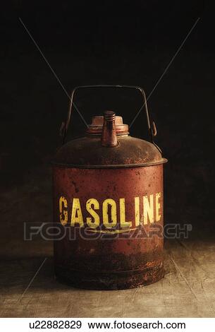 Antique gasoline can View Large Photo Image Stock Photo - Antique gasoline can. Fotosearch