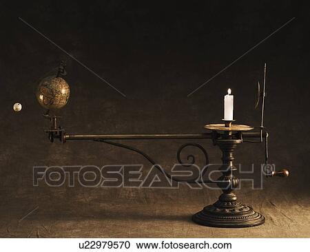 Stock Image - Antique solar system. Fotosearch