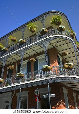 Balconies in French Quarter of New Orleans View Large Photo Image Stock Image - Balconies in French Quarter of New Orleans. Fotosearch