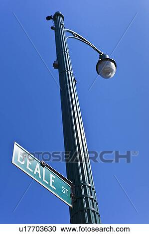 Beale Street sign and lamp post View Large Photo Image Stock Image - Beale Street sign and lamp post. Fotosearch