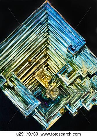 Stock Photo - Bismuth crystal. Fotosearch