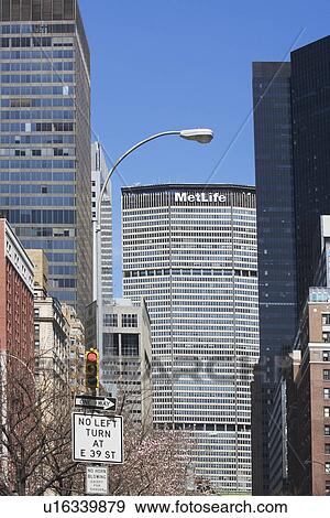 Stock Photo - Buildings on 42nd Street in Manhattan. Fotosearch