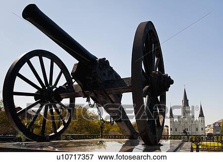 Stock Photo - Cannon at Jackson square in New Orleans. Fotosearch