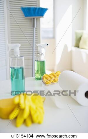 Cleaning supplies View Large Photo Image Picture - Cleaning supplies. Fotosearch