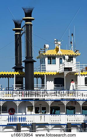 Picture - Close up of a riverboat. Fotosearch