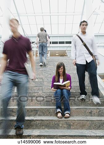 College students on steps in front of library View Large Photo Image Stock Photograph - College students on steps in front of library. Fotosearch