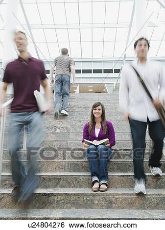 College students on steps in front of library View Large Photo Image Stock Photograph - College students on steps in front of library. Fotosearch