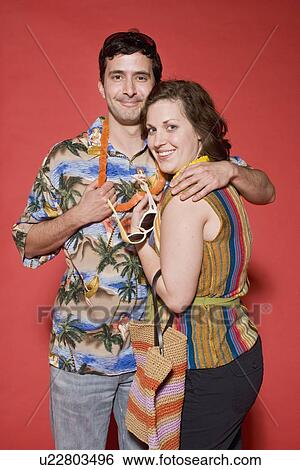 Couple on tropical vacation View Large Photo Image Stock Photograph - Couple on tropical vacation. Fotosearch