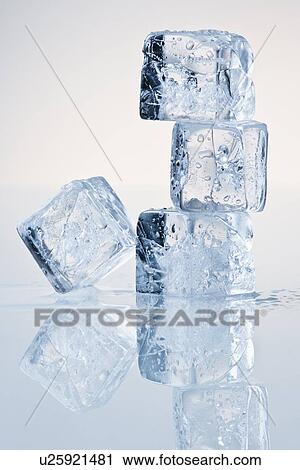 Stock Image - Cubes of melting ice. Fotosearch