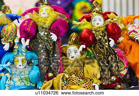 Display of mardi grass dolls View Large Photo Image Stock Photograph - Display of mardi grass dolls. Fotosearch