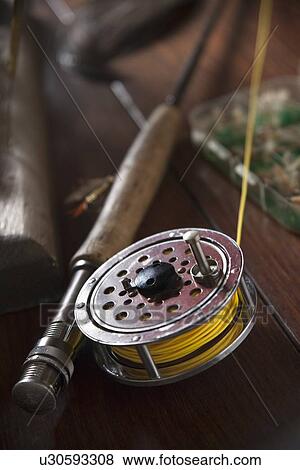 Fly fishing reel View Large Photo Image Stock Photo - Fly fishing reel. Fotosearch