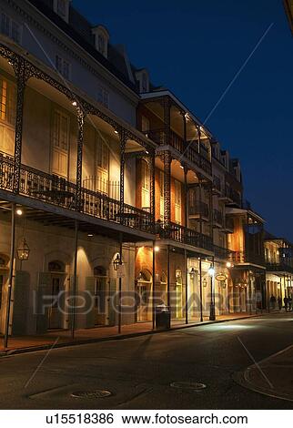 French Quarter of New Orleans at night View Large Photo Image Stock Photograph - French Quarter of New Orleans at night. Fotosearch