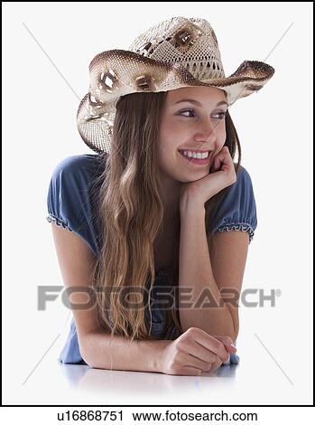 Happy cowgirl View Large Photo Image Stock Image - Happy cowgirl. Fotosearch