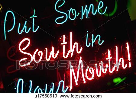 Illuminated sign on Beale Street in Memphis View Large Photo Image Stock Photo - Illuminated sign on Beale Street in Memphis. Fotosearch