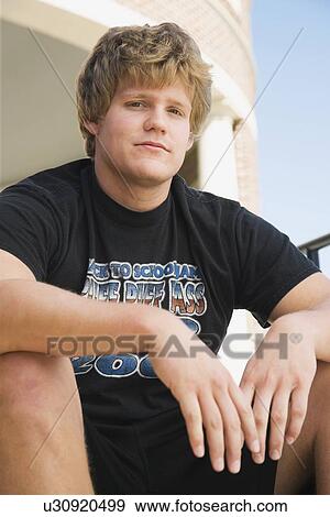 Macho teenage boy View Large Photo Image Stock Photo - Macho teenage boy. Fotosearch