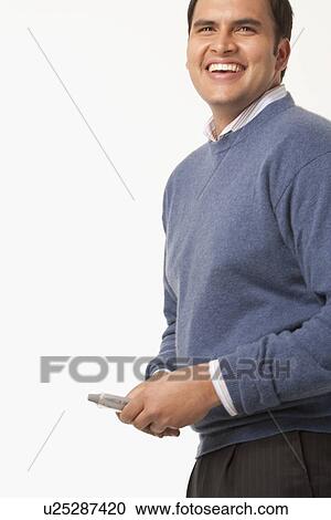 Stock Image - Man laughing. Fotosearch