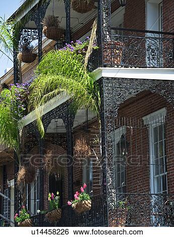 Ornate balconies on building in New Orleans View Large Photo Image Stock Photograph - Ornate balconies on building in New Orleans. Fotosearch