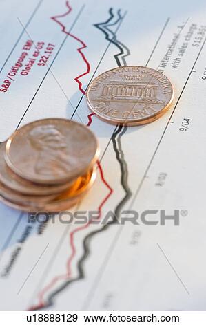 Pennies on a graph View Large Photo Image Stock Photo - Pennies on a graph. Fotosearch