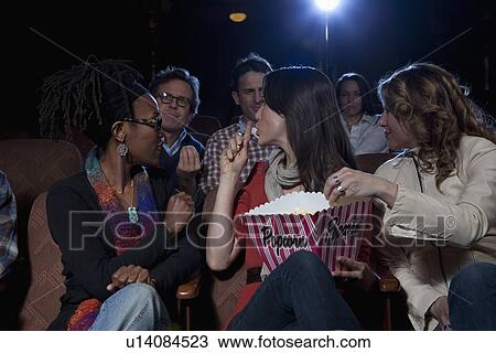People in movie theatre View Large Photo Image Stock Image - People in movie theatre. Fotosearch