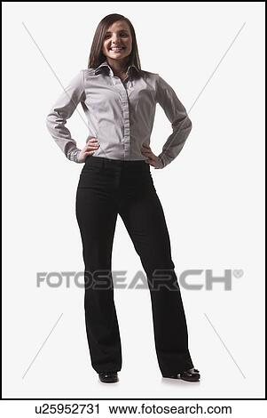 Stock Image - Portrait of a confident businesswoman. Fotosearch