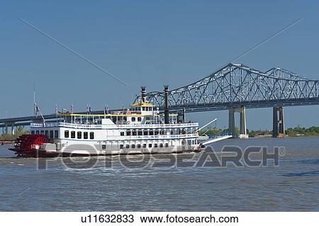 Stock Image - Riverboat on the Mississippi River. Fotosearch