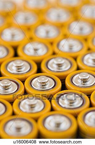 Stock Photo - Rows of AA batteries. Fotosearch