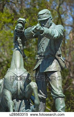 Statue of union solider and horse in military park View Large Photo Image Stock Photography - Statue of union solider and horse in military park. Fotosearch