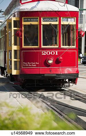 Street car in New Orleans View Large Photo Image Stock Photo - Street car in New Orleans. Fotosearch
