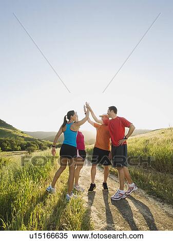 Trail runners taking a break View Large Photo Image Stock Photography - Trail runners taking a break. Fotosearch
