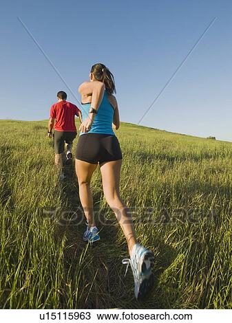 Trail running View Large Photo Image Stock Image - Trail running. Fotosearch