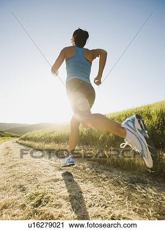 Trail running View Large Photo Image Stock Image - Trail running. Fotosearch