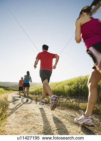 Stock Photography - Trail running. Fotosearch