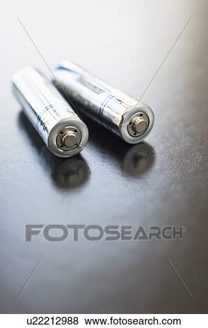 Stock Photo - Two triple A batteries. Fotosearch