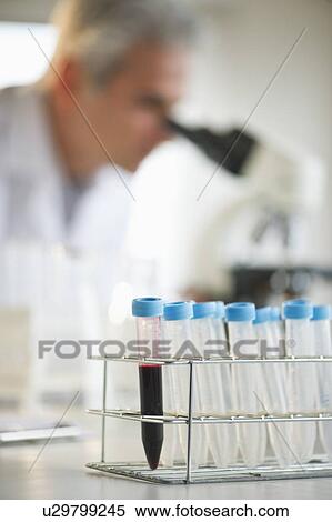 Stock Photography - Vials in research lab. Fotosearch