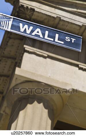 Wall Street sign View Large Photo Image Stock Image - Wall Street sign. Fotosearch