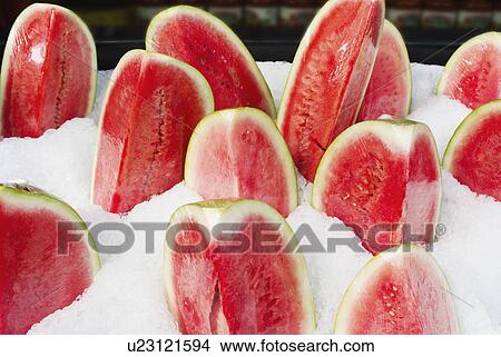 Watermelon in ice View Large Photo Image Picture - Watermelon in ice. Fotosearch