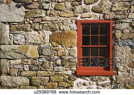 Window on stone barn wall View Large Photo Image Stock Photo - Window on stone barn wall. Fotosearch