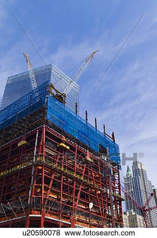 World Trade Center under construction View Large Photo Image Stock Photo - World Trade Center under construction. Fotosearch
